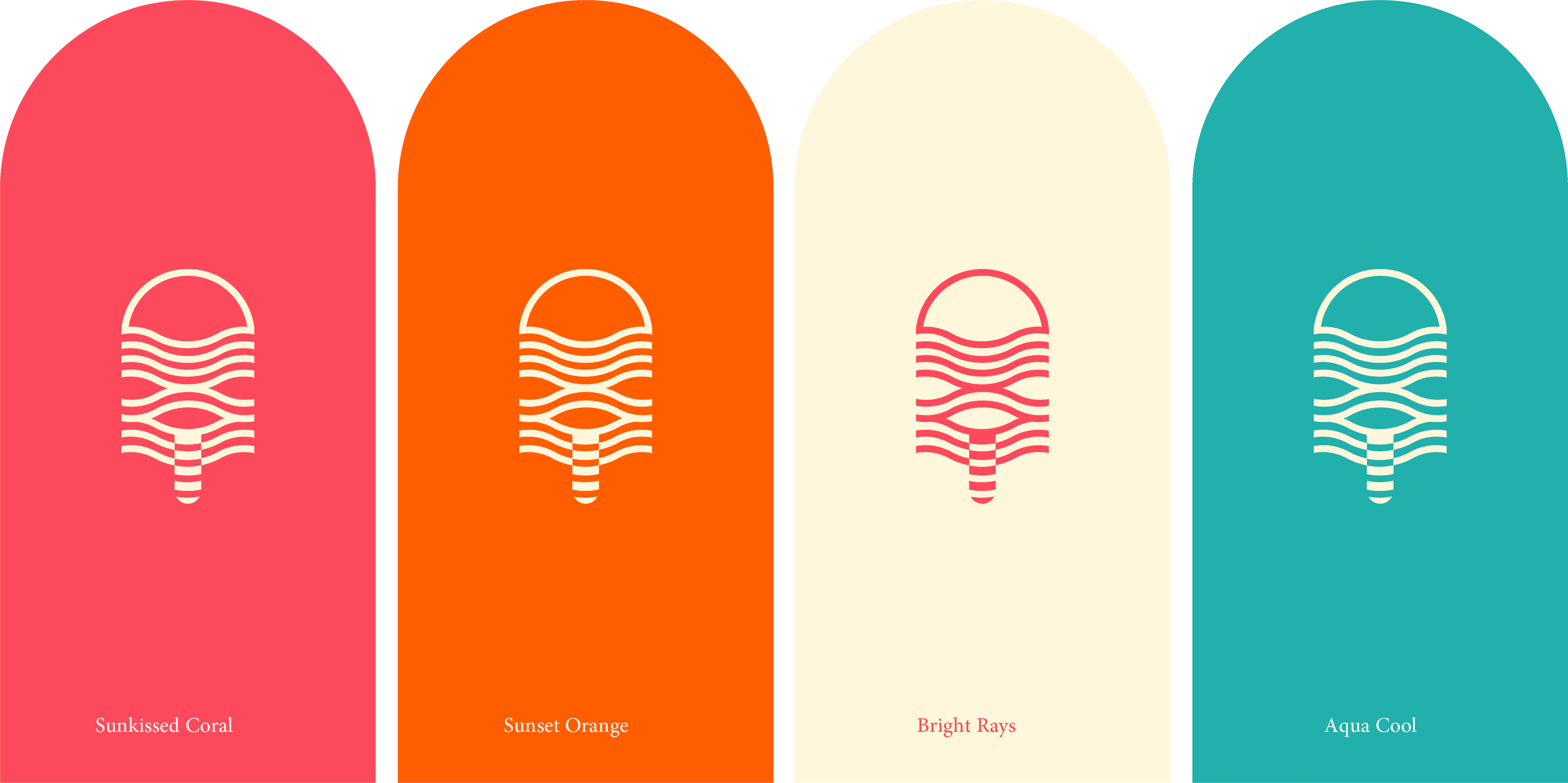 La Paleta primary colors - popsicle arch shapes