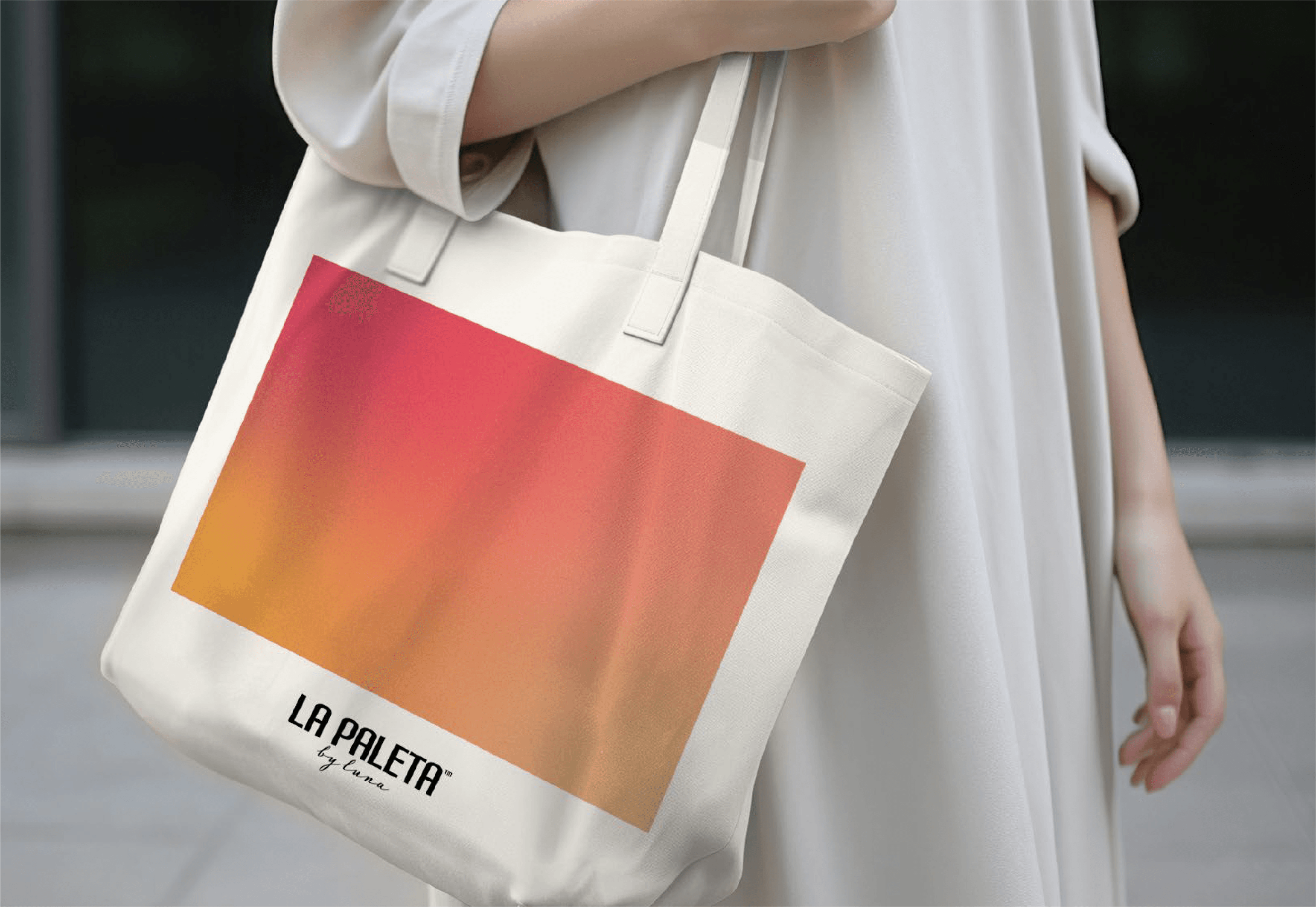 La Paleta tote bag with Sunset Love gradient print